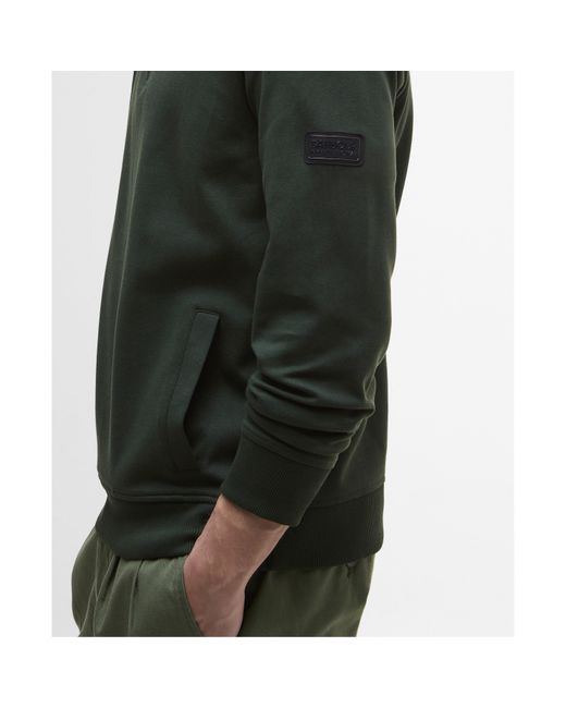 Barbour Green Ilford Interlock Half-Zip Sweatshirt for men