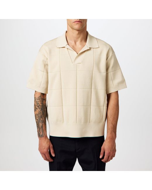 Jacquemus Natural Jacquemas Le Bacino Short-Sleeve Polo Shirt for men