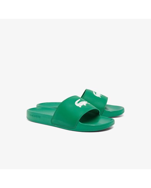 Lacoste Green Serve Pool Slides for men
