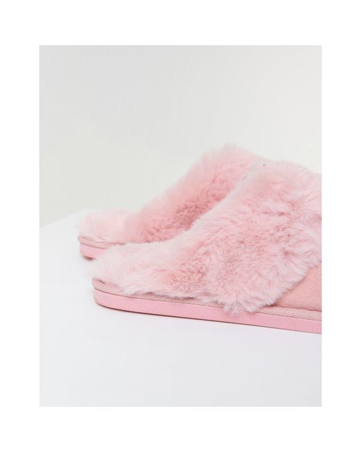 Threadbare Pink Tb Solace Mule Slippers