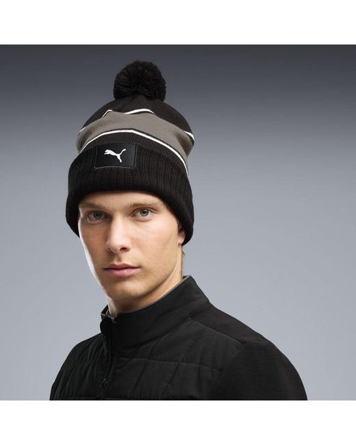 PUMA Black Sport Pom Beanie for men