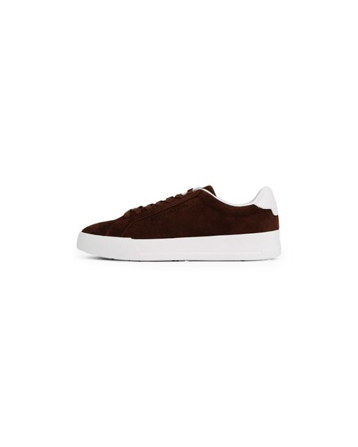 Tommy Hilfiger Brown Court Leather Low Top Trainers for men