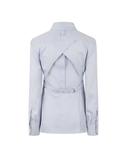 Jacquemus Blue Long Sleeve Patterned Shirt