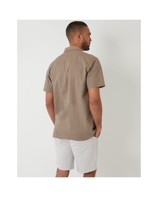 Threadbare Brown Maples Short-Sleeve Patterned Shirt for men