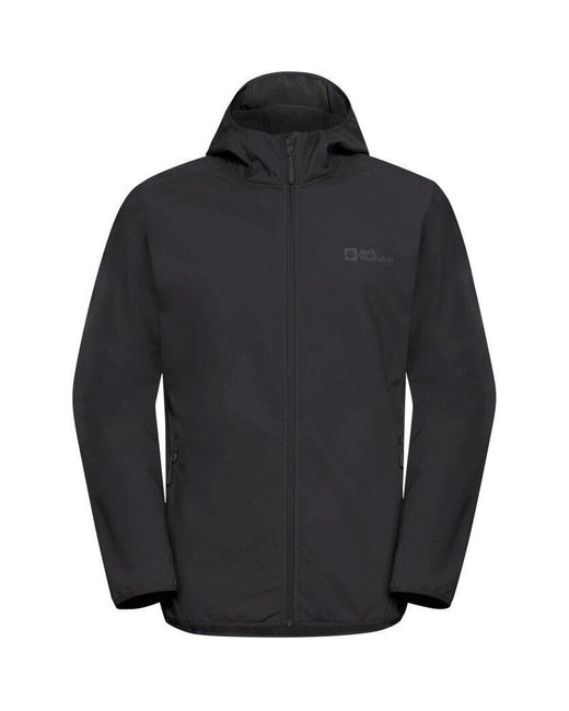 Jack Wolfskin Black Softshell Jacket for men