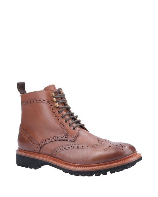 Cotswold Brown Rissington Commando Goodyear Welt Boot for men