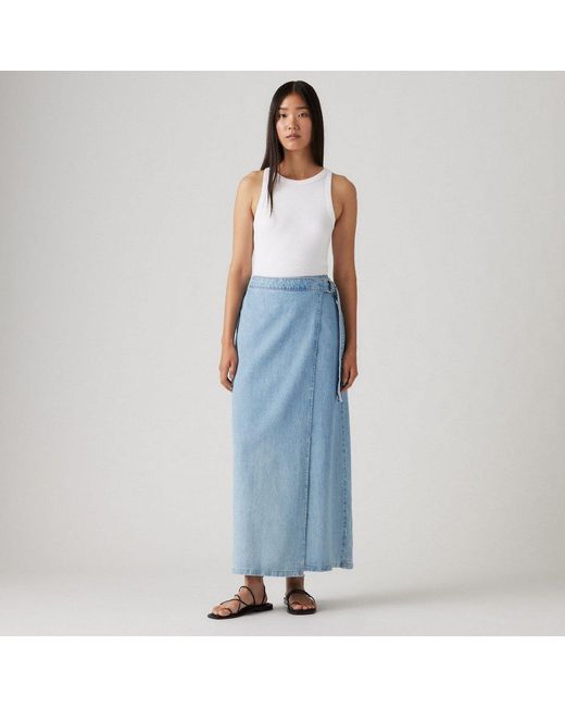 Levi's Blue Wrap Skirt