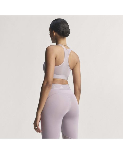 Adidas Purple Medium Impact Sports Bra