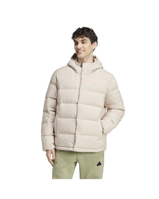 Adidas Natural Helionic Hooded Down Jacket for men