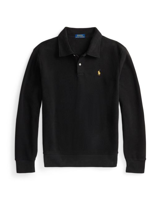 Polo Ralph Lauren Black Quarter Zip Fleece Pullover for men