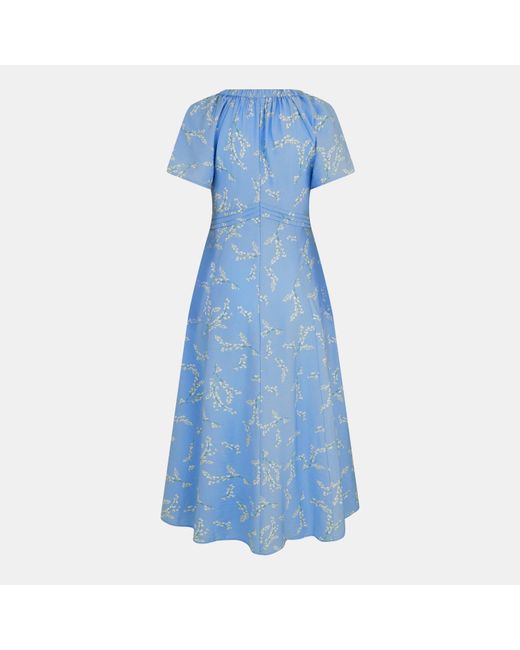 French Connection Blue Daniella Structured Seaming A Line Dress
