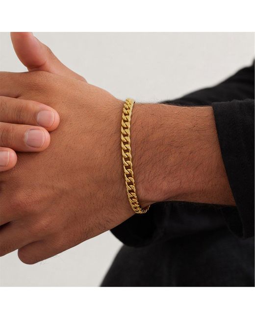 Inicio Metallic Waterproof Curb Chain Bracelet for men