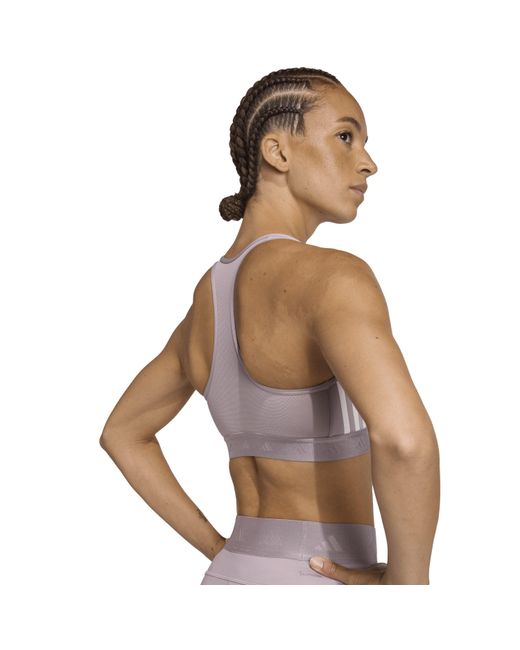 Adidas Purple Medium Impact Sports Bra