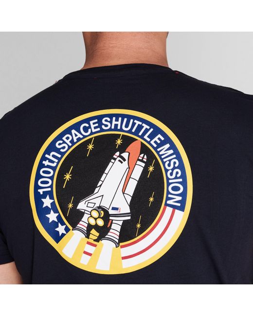 Alpha Industries Blue Space Shuttle T for men