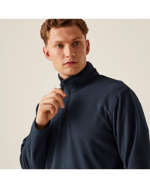 Regatta Blue Micro Lightweight Half Zip Fleece for men