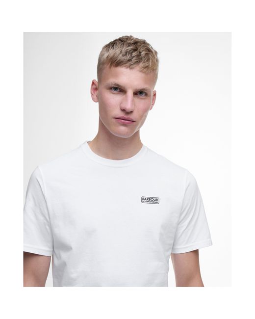 Barbour White Small Logo T-Shirt for men