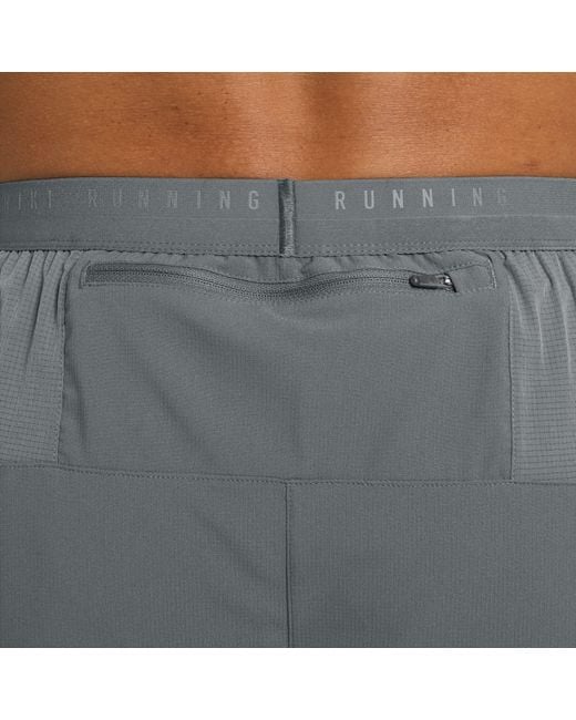 Nike Gray Stride 5In Performance Shorts for men