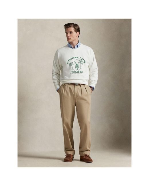 Polo Ralph Lauren White Crew Sweatshirt for men