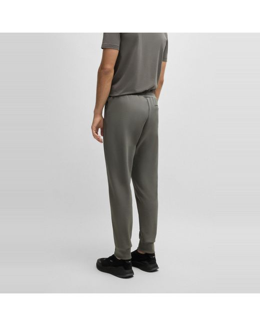Boss Gray Hbg Hadiko Jogging Bottoms, Elasticated Waistband for men