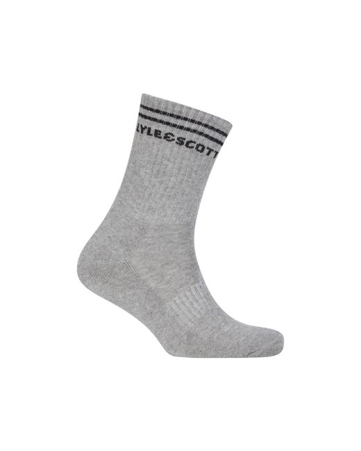 Lyle & Scott Black Reinforced Work Socks for men
