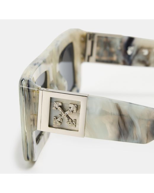 Off-White c/o Virgil Abloh Metallic Uv Protection Square Sunglasses
