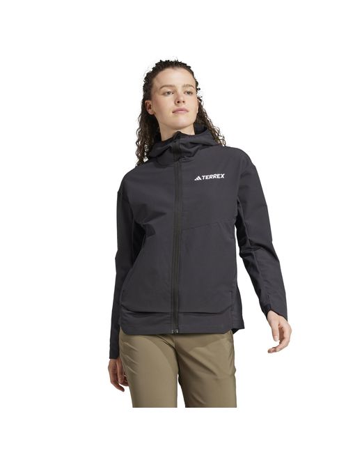 Adidas Black Terrex Multi Long Sleeve Zip Softshell Jacket