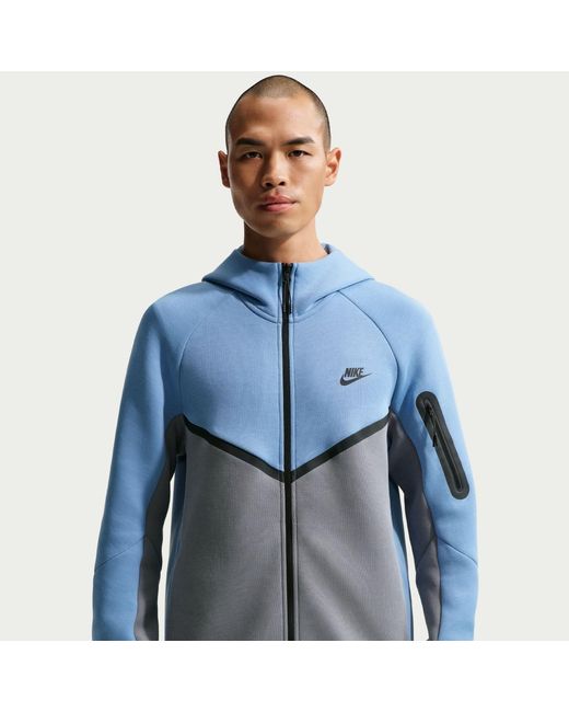 Nike Blue Tech Fleece Hoodies for men