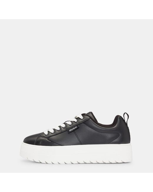 HUGO Black Lyssa Tenn Platform Trainers