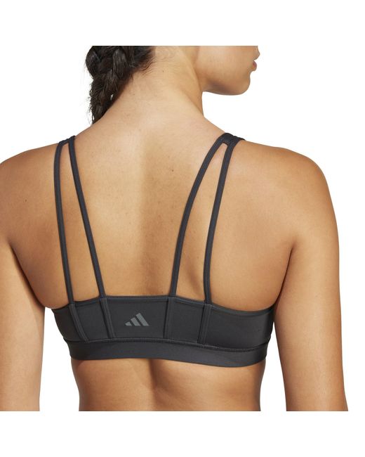 Adidas Blue Medium Impact Non Wired Sports Bra