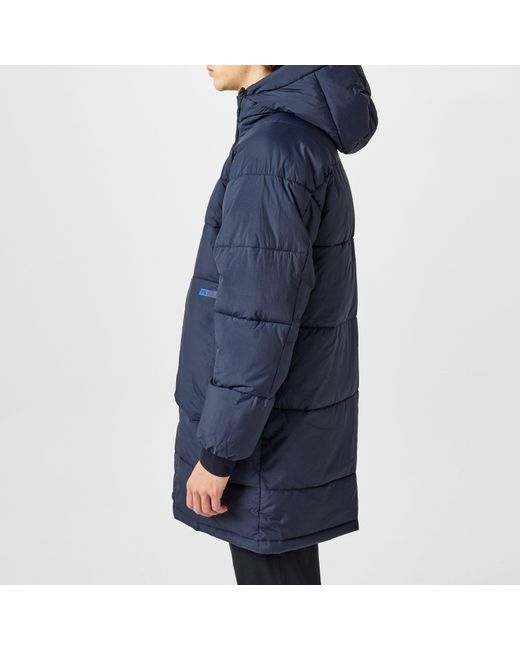 Paul Smith Blue Recycled Hooded Long Sleeve Padded Parka for men