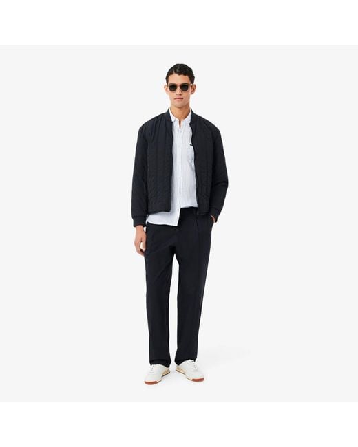 Lacoste White Long Sleeve Patterned Shirt for men