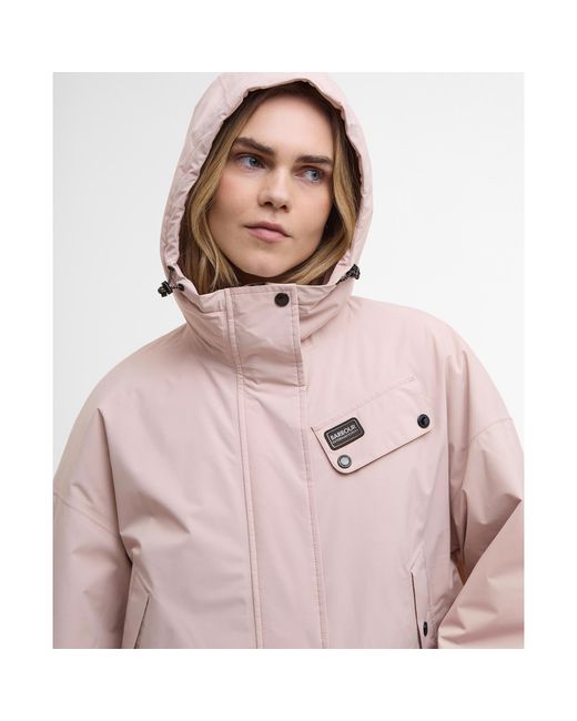 Barbour Pink Atlanta Cropped Waterproof Rain Anorak