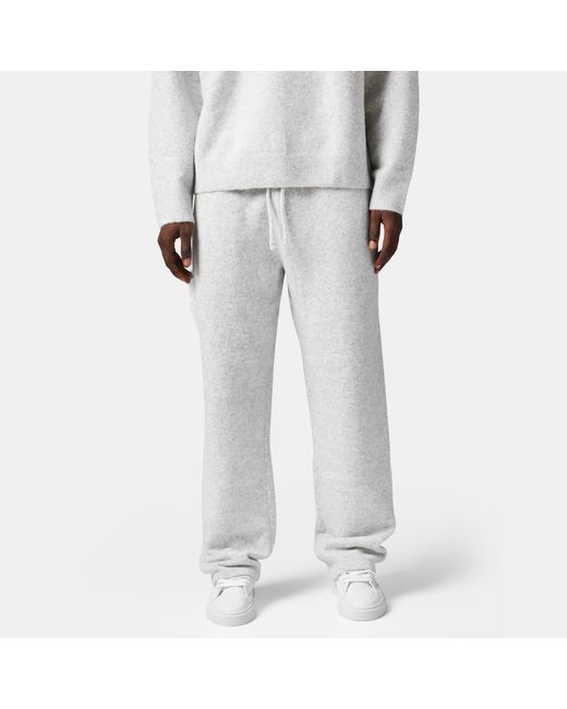 The Couture Club White Fluffy Knit Joggers for men