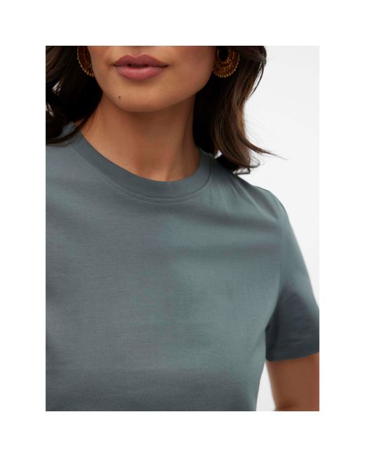 Vero Moda Green Paulina Short Sleeve T-Shirt