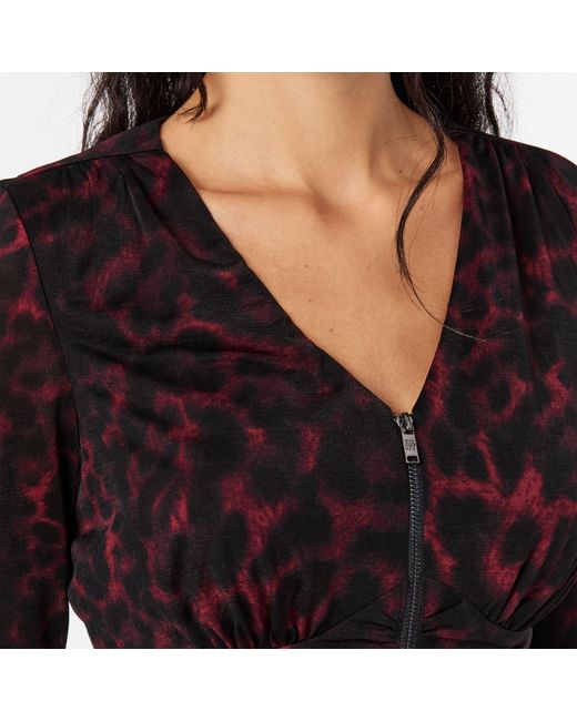 DKNY Black Long-Sleeve Zip T-Shirt