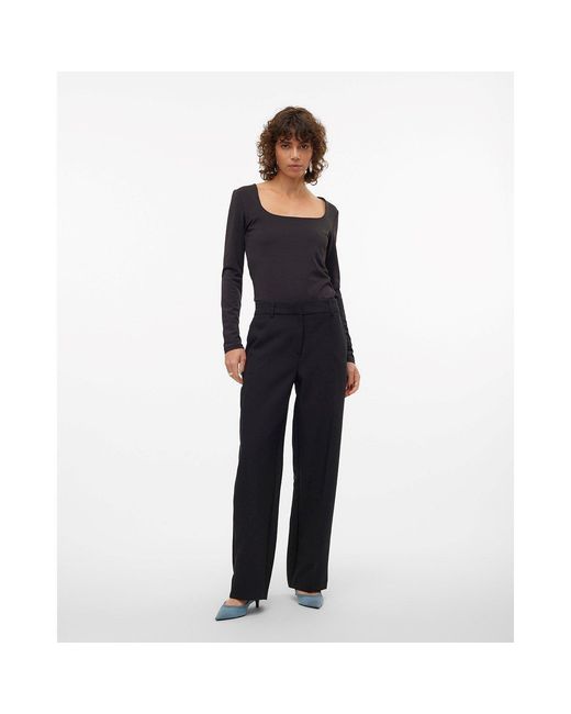 Vero Moda Black Straight Leg Trousers