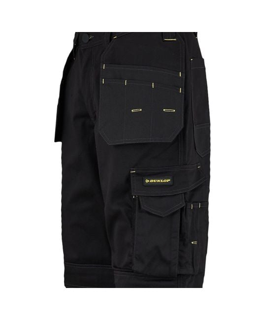 Dunlop Black On Site Work Trousers for men