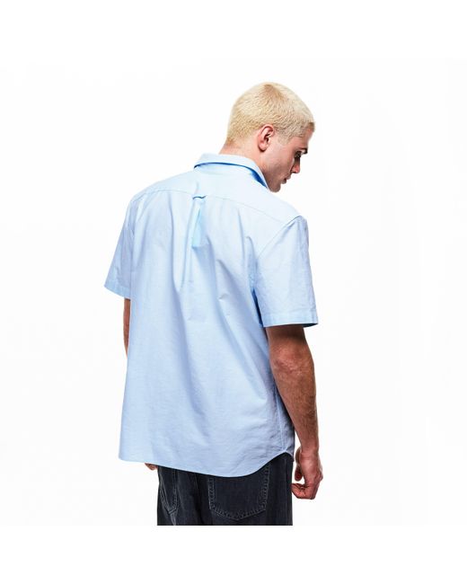 Lacoste Blue Short Sleeve Oxford Shirt for men