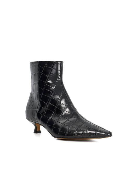 Dune Black Odore Ankle Heeled Boots