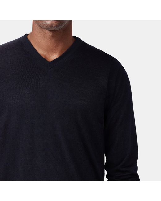 Lyle & Scott Blue Tonal Eagle Pullover Jumper for men