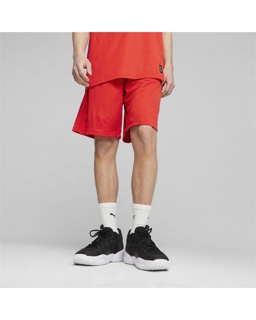 PUMA Red Hoops Team Practice Basketball Shorts for men