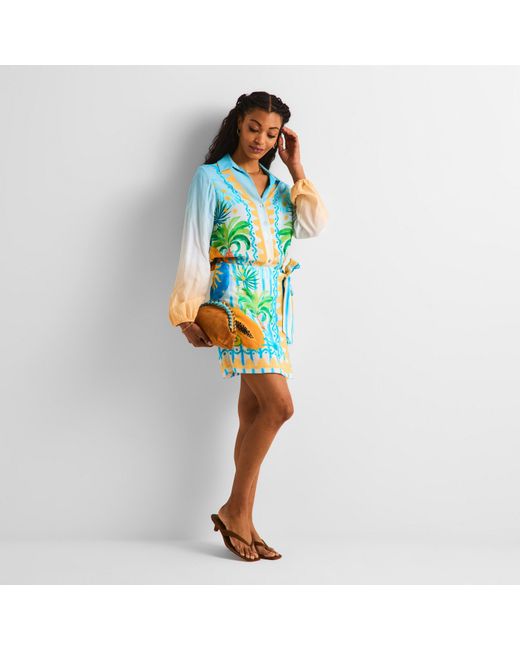 Never Fully Dressed Green Rio Miley Long Sleeve Patterned Shirt