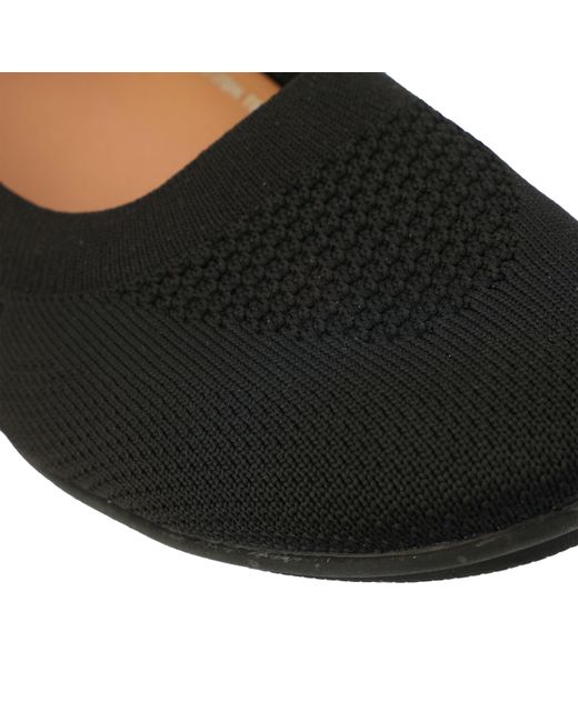 Fitflop Black Allegro E01 Multi-Knit Ballet Pumps