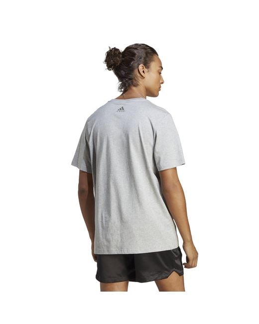 Adidas Gray Graphic Logo T-Shirt for men