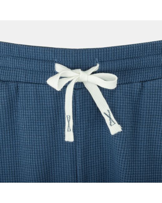 Fabric Blue Waffle Shorts for men