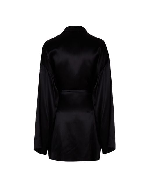 Balenciaga Black Bal Wrap Mini Drs Ld61