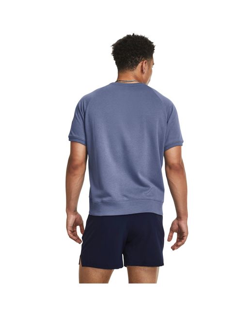Under Armour Blue Project Rock Terry Gym Top for men