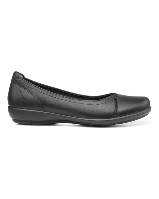 Hotter Black Robyn Ii Wide Fit Ballerina Pumps