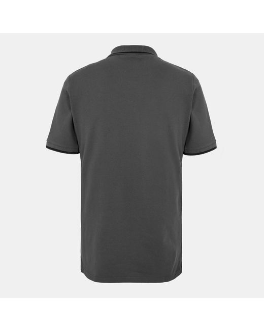 Lyle & Scott Gray Tipped Short Sleeve Polo Shirt for men