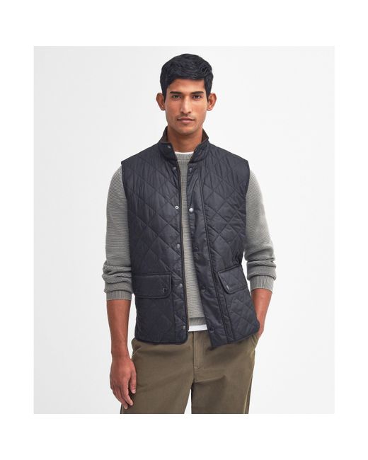 Barbour Blue Lowerdale Diamond-Quilted Gilet for men